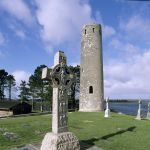 Clonmacnoise Co Offaly IrelandHigh Cross & Round Tower